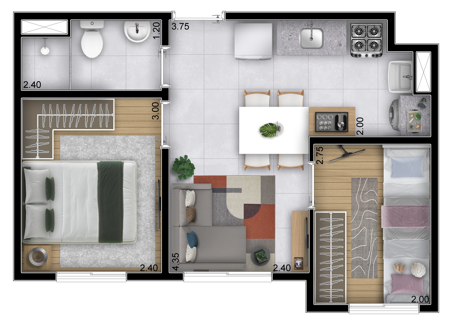 2 Dorms (34m)